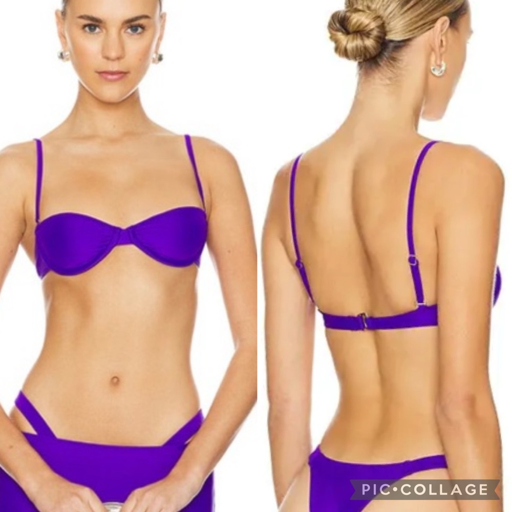 NEW Melissa Simone Melina Top in Purple Size Small Beach